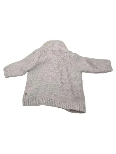 Obaïbi Baby Strickjacke Gr. 68 Grau Baumwolle Knöpfe Klassisch