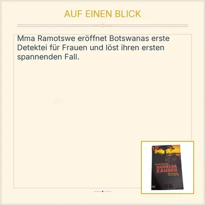 Dunkler Zauber Alexander McCall Smith Mma Ramotswe Kriminalroman Bastei Lübbe