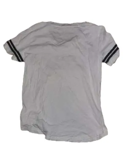 COLIN'S Damen T-Shirt Weiß Gr. XS Sportlich Schriftzug Kurzarm