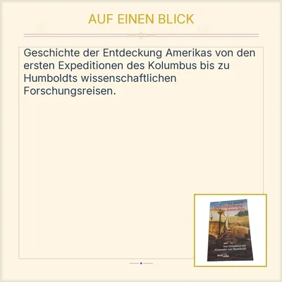 Die Entdeckung Amerikas - Urs Bitterli | Von Kolumbus bis Alexander von Humboldt