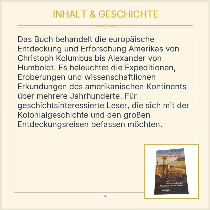 Die Entdeckung Amerikas - Urs Bitterli | Von Kolumbus bis Alexander von Humboldt 3