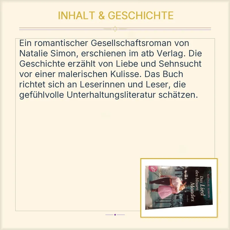 Das Lied des blauen Mondes - Natalie Simon | ATB Verlag | Gesellschaftsroman 3