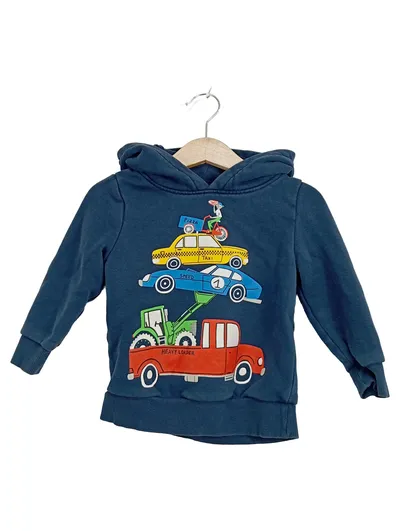 Palomino Kinder Kapuzenpullover Hoodie Fahrzeuge Blau Gr. 92