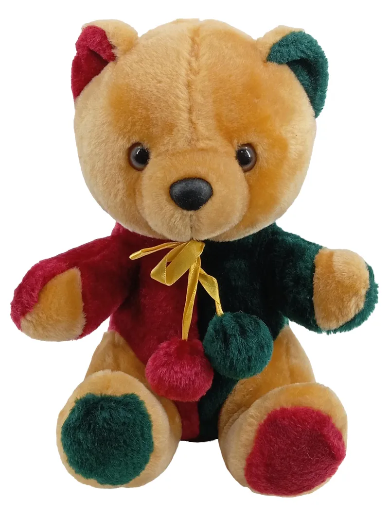 EIFA Teddybär Plüschtier Weihnachten Rot Grün 25cm Kuscheltier 1