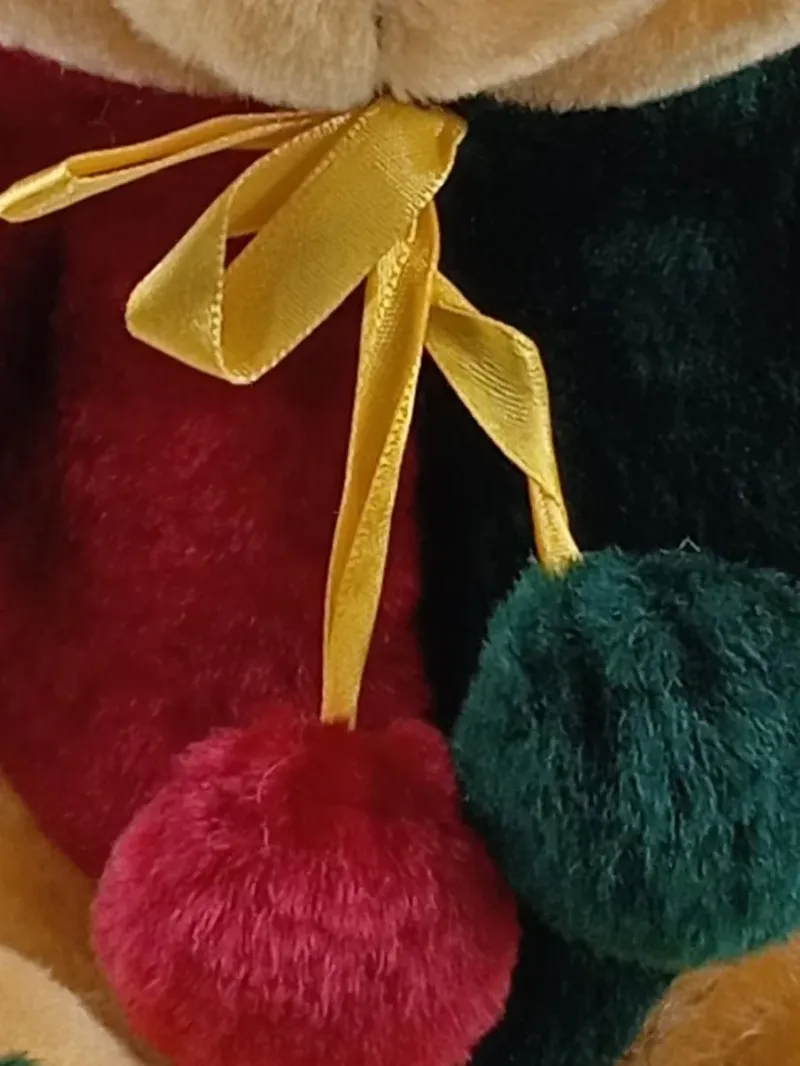 EIFA Teddybär Plüschtier Weihnachten Rot Grün 25cm Kuscheltier 3