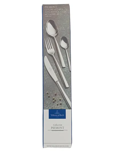 Villeroy & Boch PIEMONT Tafelbesteck Set 4-teilig Edelstahl Silber Elegant