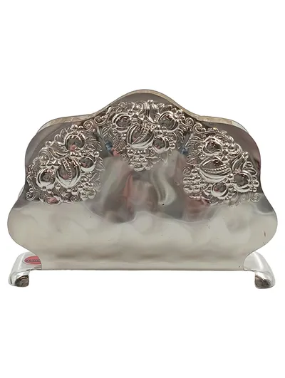 Quist Serviettenhalter Silber versilbert florales Muster W.-Germany Vintage