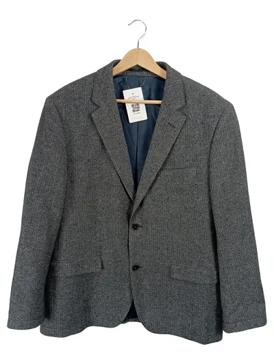 Return Herren Sakko Gr. 26 Grau Meliert Business Tailored in Europe