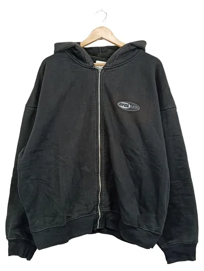 boohooMAN Herren Kapuzenpullover Zip Hoodie Grau Streetwear Gr. XL