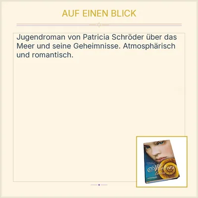 Meerestosen Patricia Schröder Coppenrath Jugendbuch Fantasy Roman Hardcover