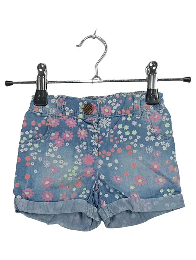 Young Dimension Mädchen Jeans Shorts Blumenmuster Gr. 80 Blau Denim
