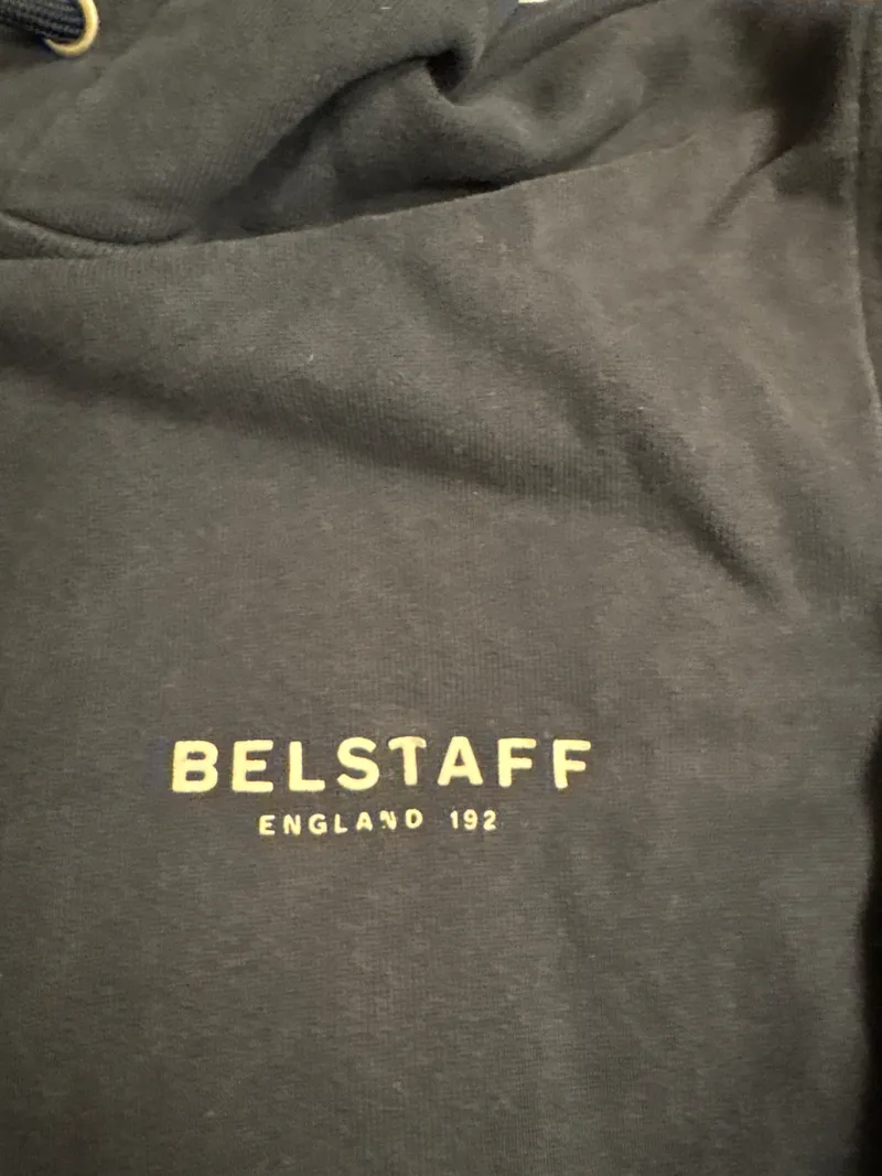 Belstaff Kapuzenjacke Herren Gr. M Blau Hoodie Sweatjacke Baumwolle 3