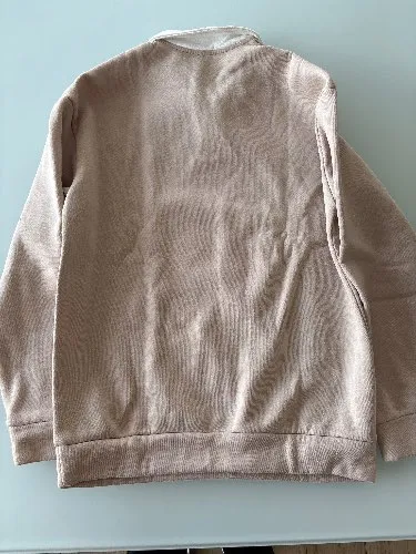 MANFINITY Herren Polo-Pullover Sweatshirt Beige Gr. S Langarm Kragen