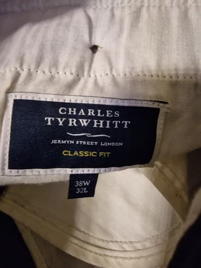 Charles Tyrwhitt Cordhose Herren W38/32 Braun Classic Fit Baumwolle