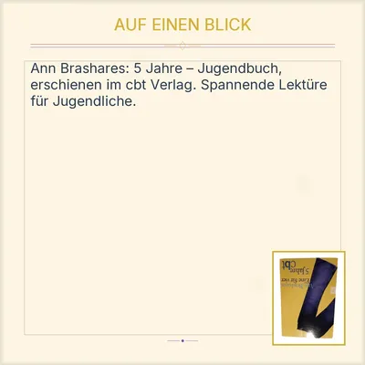 Ann Brashares Eine für vier Jugendbuch cbt Verlag Taschenbuch