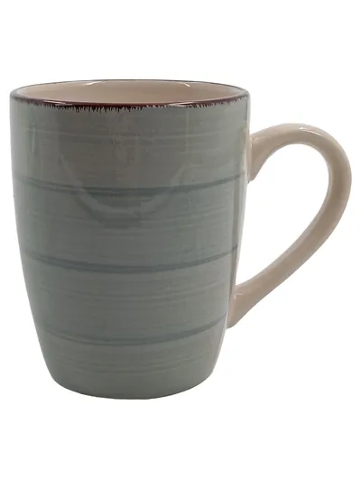 Home affaire Tasse Porzellan Grün Gestreift 300ml Keramikbecher Modern