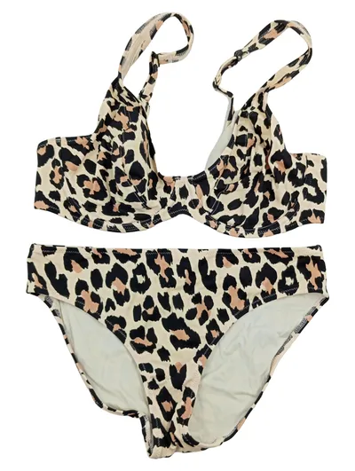 Freya Damen Bikini Set 85E Beige Animal-Print Leo-Muster Bademode