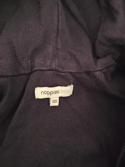 Noppies Baby Strickjacke Kapuzenjacke Gr. 80 Blau Reißverschluss