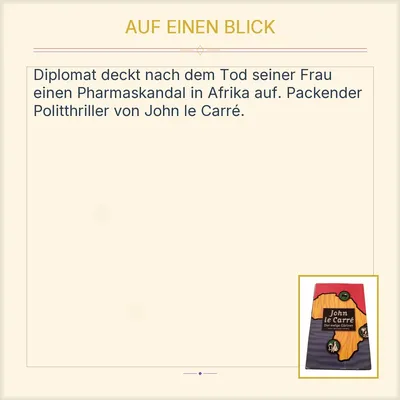 Der ewige Gärtner John le Carré Büchergilde Gutenberg Kriminalroman Thriller