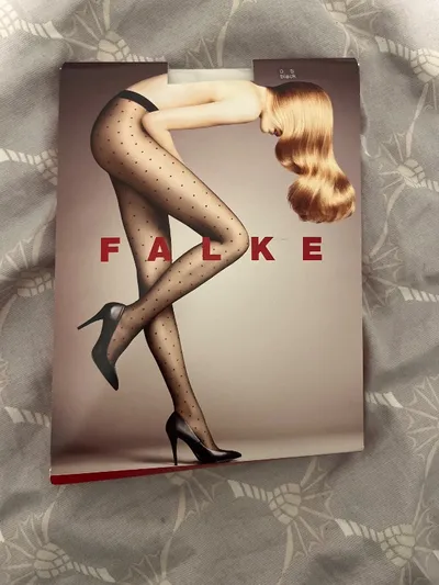 FALKE Damen Feinstrumpfhose Punkte Schwarz Gr. S Elegant