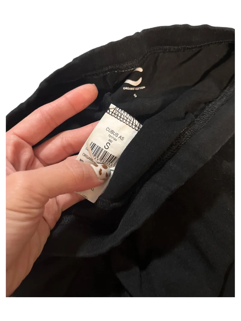 Cubus Damen Capri Leggings Schwarz Größe S Organic Cotton Basic 2