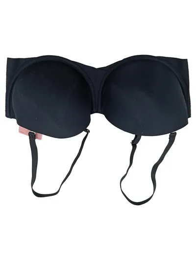 Hunkemöller Damen BH trägerlos Schwarz Größe 85C Polyamid Basic