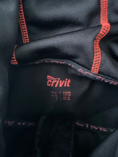 Crivit Damen Funktionsweste Kapuze Schwarz Gr. 44/46 Sportlich Active