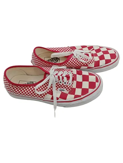 Vans Authentic Sneaker Low Damen Gr. 39 Rot Weiß Kariert Retro