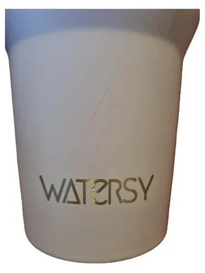 Watersy Thermobecher 900ml mit Griff Lila Edelstahl Isolierbecher