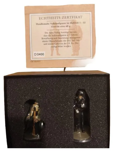 Editions Atlas Zinnfiguren Set 1:32 Wehrmacht WWII handbemalt 2 Figuren