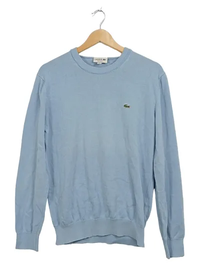 Lacoste Pullover Herren Gr. M Hellblau Baumwolle Rundhals Klassisch