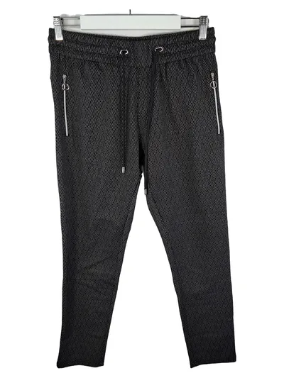 Stooker Herren Jogginghose Gr. 38 Schwarz Fischgrät Reißverschluss