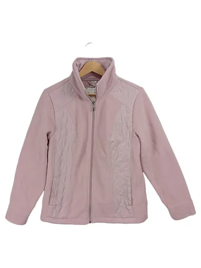 Collection L Damen Fleecejacke Gr. 38 Rosa Stehkragen Reißverschluss