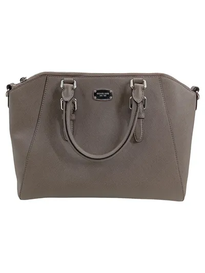 Michael Kors Henkeltasche Damen Leder Grau Saffiano Shopper