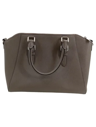 Michael Kors Henkeltasche Damen Leder Grau Saffiano Shopper