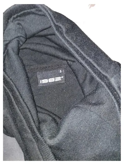 1982 Damen Pullover Rollkragen Langarm Streifen Schwarz Grau Gr. S