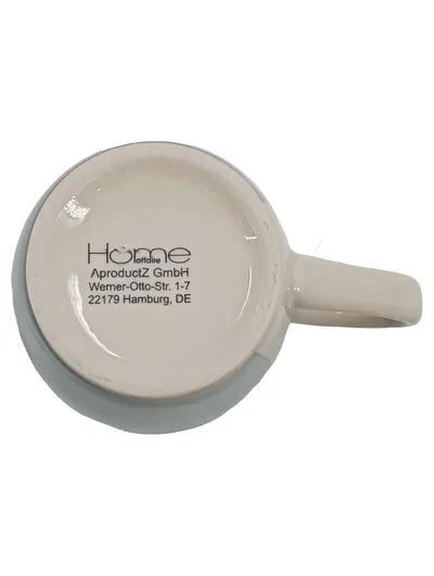 Home affaire Kaffeetasse Porzellan Grau Gestreift 300ml Modern