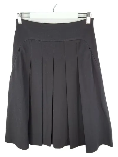 Blacky Dress Berlin Faltenrock Damen Gr. 38 Schwarz Klassisch Wolle