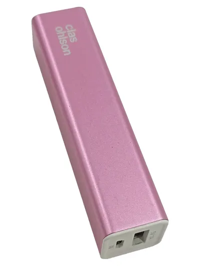 Clas Ohlson Powerbank 2600mAh Rosa 5V/1A USB Externer Akku