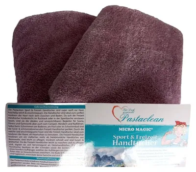 Pastaclean Micro Magic Sport & Freizeit Handtuch 100x50cm Lila Mikrofaser