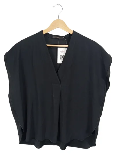 windsor. Damen Top Shirt Gr. 42 Schwarz Elegant Viskose Ärmellos