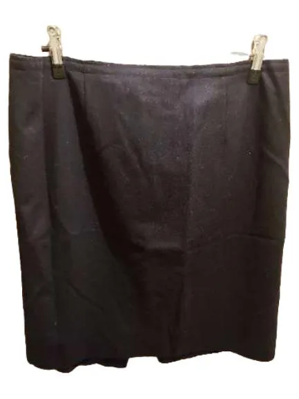 Marc O'Polo Damen Faltenrock Wolle Gr. 42/XL Blau Business 3