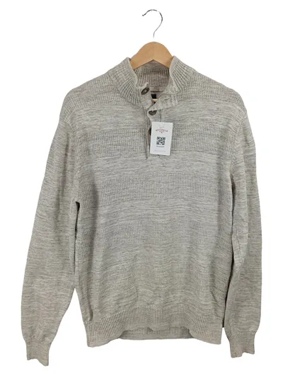 Canda C&A Herren Pullover Strickpullover Beige Gr. L Baumwolle