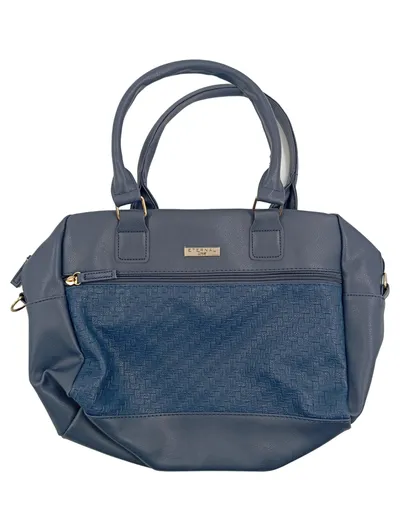 Eternal Love Damen Henkeltasche Blau Elegant Kunstleder Handtasche