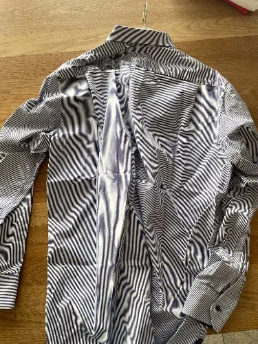 Stenströms Business Hemd Herren Gr. 43 Fitted Body Blau Gestreift