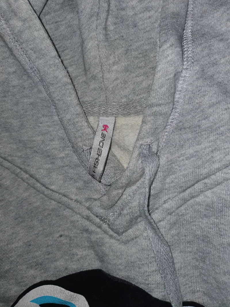 Fishbone Kapuzenpullover Damen Gr. S Grau Pinguin Motiv Hoodie 2