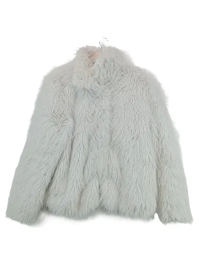 Bruuns Bazaar Kunstpelzjacke Damen Gr. 40 Weiß Felljacke Copenhagen