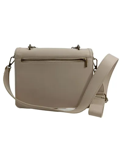 Violet Hamden Umhängetasche Damen Beige Crossbody Bag Leder Optik