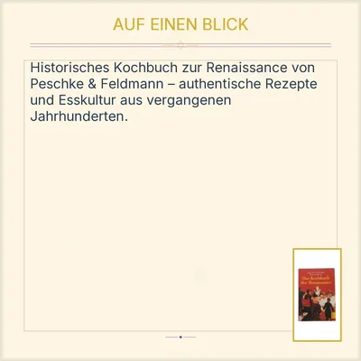 Das Kochbuch der Renaissance - Peschke & Feldmann - Artemis & Winkler