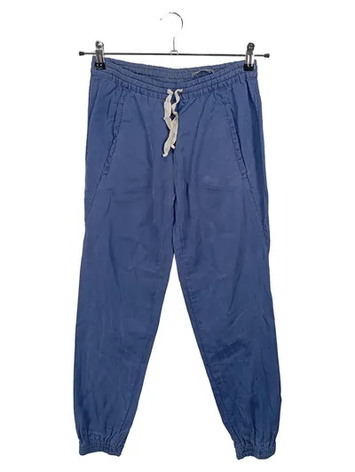 René Lezard Jogginghose Damen Gr. 36 Blau Leinen Casual